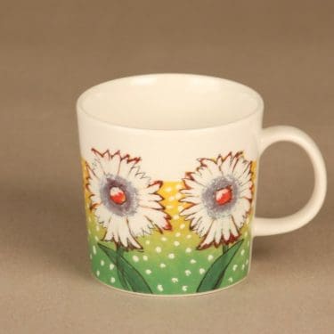 Arabia Teema muki, Harlekiinikukat, suunnittelija Heljä Liukko-Sundström, Harlekiinikukat, 3 dl, kukka