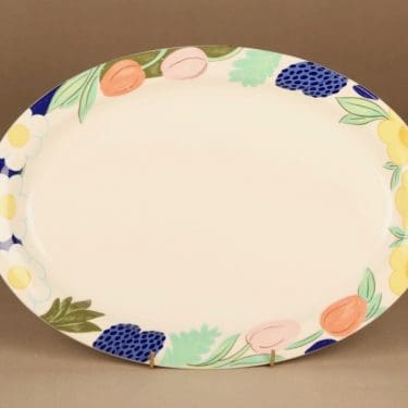 Arabia Poetica tarjoiluvati, monivärinen, suunnittelija Dorrit von Fieandt, kukka, serikuva