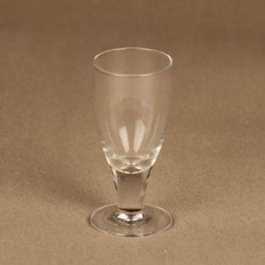 Nuutajärvi GN 46 snapsilasi, kirkas, suunnittelija Gunnel Nyman,