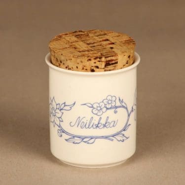 Arabia Sininen keittiö spice jar Cloves designer Raija Uosikkinen