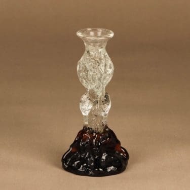 Humppila Kasvimaalla kynttilänjalka, kirkas, ruskea, suunnittelija Pertti Santalahti,