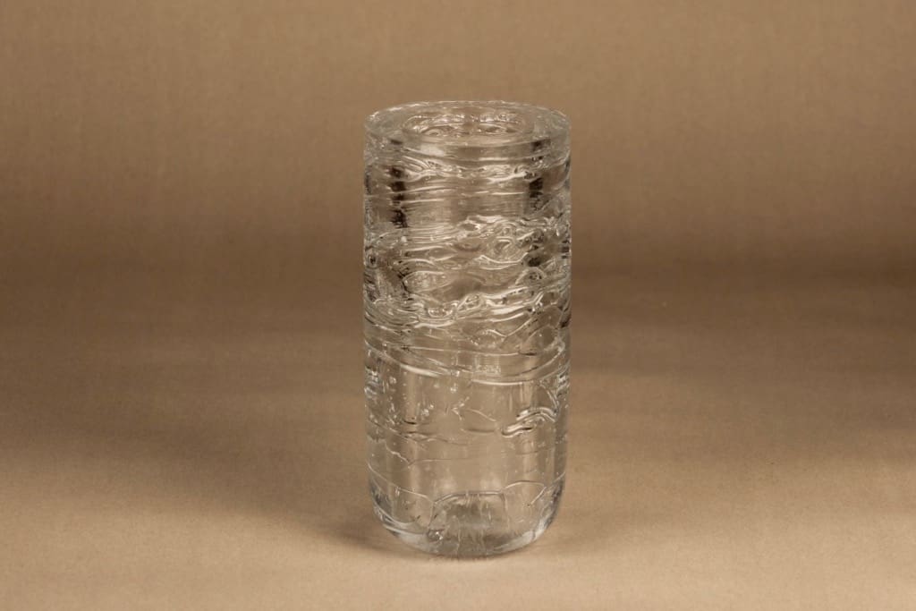 Iittala Arkipelago maljakko, kirkas, suunnittelija Timo Sarpaneva, massiivinen