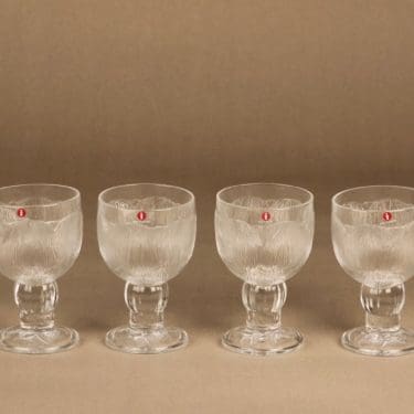 Iittala Pioni viinilasi, 23 cl, 4 kpl, suunnittelija Oiva Toikka, 23 cl