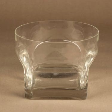 Nuutajärvi Contact tarjoilukulho, kirkas, suunnittelija Pertti Santalahti,