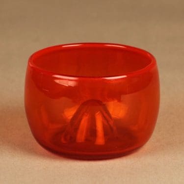 Nuutajärvi Rosso art glass bowl suunnittelija Kaj Franck