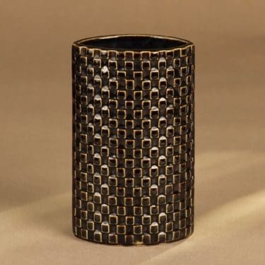 Arabia Harlekin   maljakko, ruskea, suunnittelija Kaarina Aho,