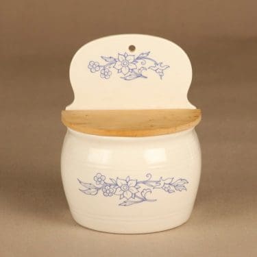 Arabia Sininen keittiö Flour jar with wooden lid designer Raija Uosikkinen