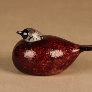 Arabia lintu , Punavarpunen, suunnittelija Oiva Toikka, Punavarpunen, signeerattu