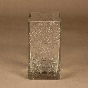 Riihimäen lasi Lucullus maljakko, kirkas, suunnittelija Nanny Still,