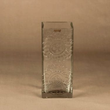 Riihimäen lasi Lucullus maljakko, kirkas, suunnittelija Nanny Still,