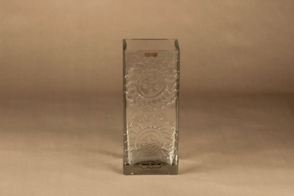 Riihimäen lasi Lucullus maljakko, kirkas, suunnittelija Nanny Still,