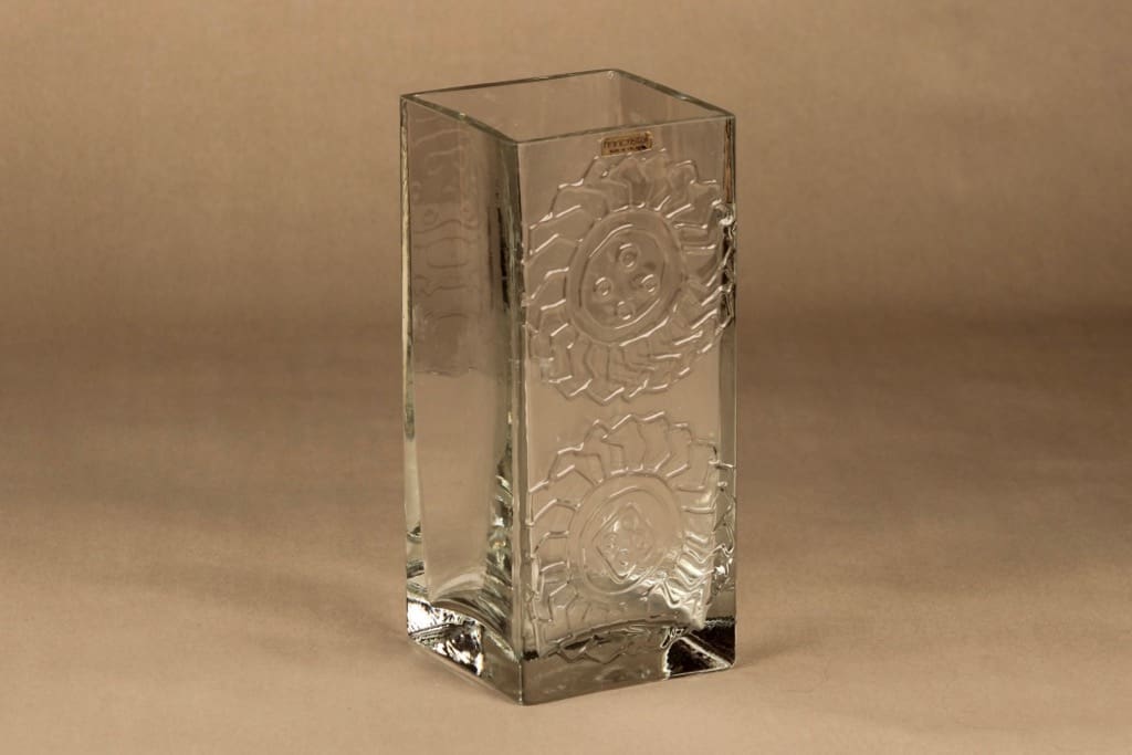 Riihimäen lasi Lucullus maljakko, kirkas, suunnittelija Nanny Still, kuva 2