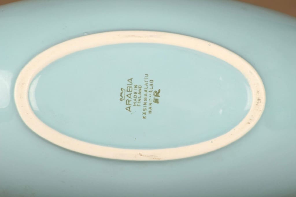 Arabia AR kulho, käsinmaalattu, suunnittelija Olga Osol, käsinmaalattu, retro kuva 4