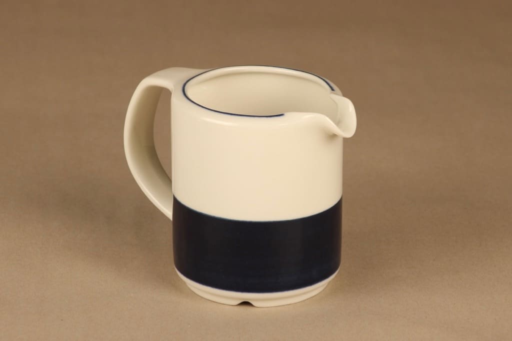 Arabia Kasino kaadin, sininen, valkoinen, suunnittelija Göran Bäck, raitakoriste kuva 2