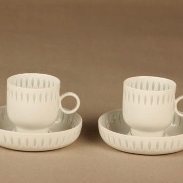 Arabia kahvikuppi, riisiposliini, 2 kpl, suunnittelija , riisiposliini