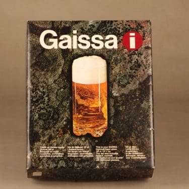 Iittala Gaissa olutlasi, 38 cl, 6 kpl, suunnittelija Tapio Wirkkala, 38 cl