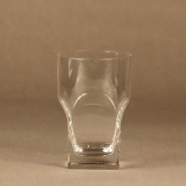 Nuutajärvi Contact olutlasi, kirkas, suunnittelija Pertti Santalahti,