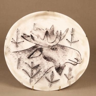 Nuutajärvi Fauna Fennica seinälautanen, Hirvi, suunnittelija Oiva Toikka, Hirvi