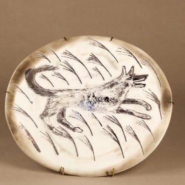 Nuutajärvi Fauna Fennica seinälautanen, Kettu, suunnittelija Oiva Toikka, Kettu