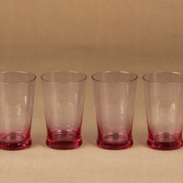 Riihimäen lasi Milano juomalasi, ametisti, 4 kpl, suunnittelija Sakari Pykälä,