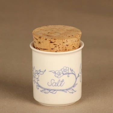 Arabia Sininen keittiö spice jar Salt designer Raija Uosikkinen