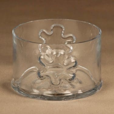 Riihimäen lasi Kasperi tarjoilukulho, kirkas, suunnittelija Erkkitapio Siiroinen, kirkas