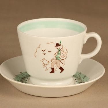 Arabia Harraste cacao cup Hunter designer Raija Uosikkinen