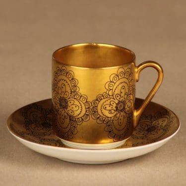 Arabia Gilda mokkakuppi, 10 cl, suunnittelija Esteri Tomula, 10 cl, kukka, moderni