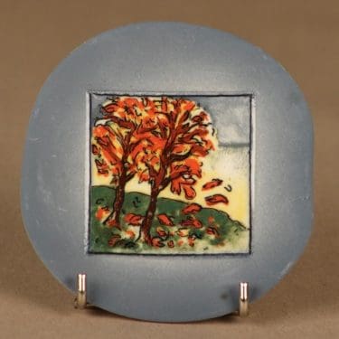 Arabia HLS seinälautanen, Ruska, suunnittelija Heljä Liukko-Sundström, Ruska, pieni, serikuva