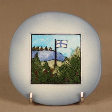 Arabia HLS seinälautanen, Suomenniemellä, suunnittelija Heljä Liukko-Sundström, Suomenniemellä, pieni, serikuva