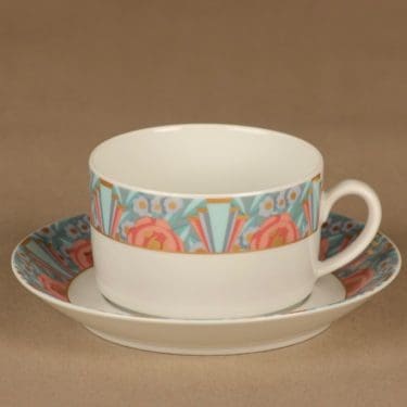 Arabia Amoroso teekuppi, suunnittelija Heikki Orvola, serikuva