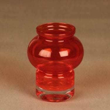 Riihimäen lasi Välkky kynttilälyhty , oranssi, suunnittelija Tamara Aladin,