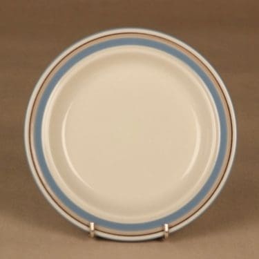 Arabia Uhtua lautanen, 17.5 cm, 6 kpl, suunnittelija Inkeri Leivo, 17.5 cm, raitakoriste