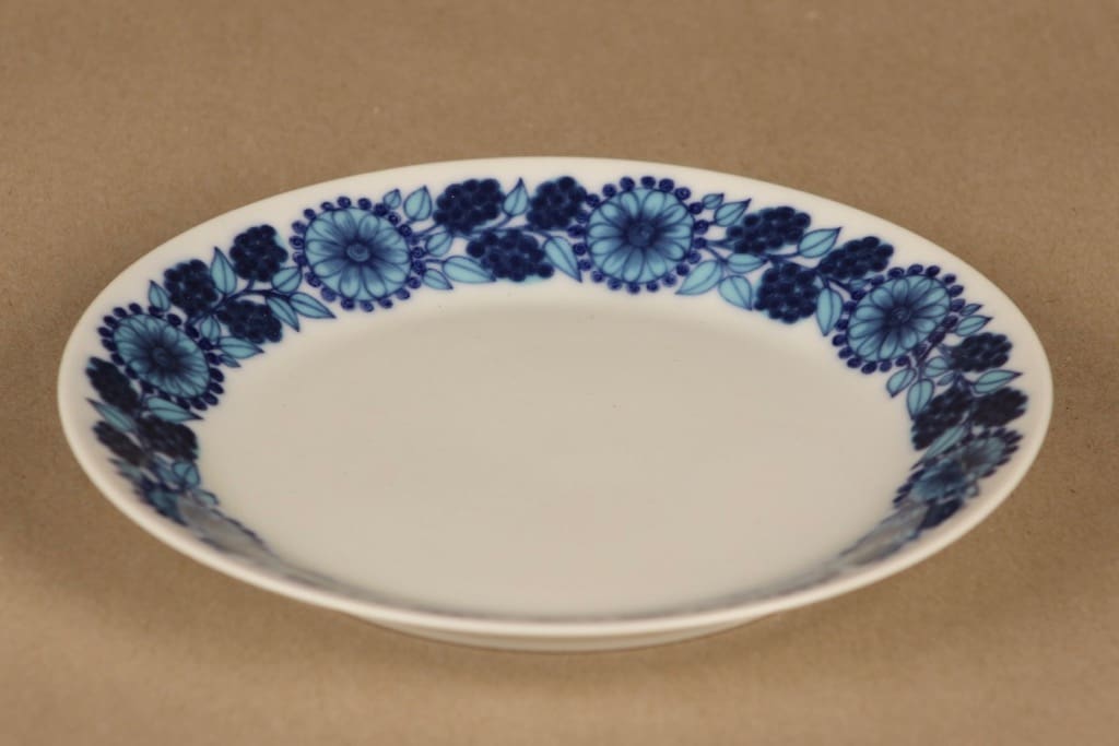 Arabia Johanna kakkulautanen, sininen, suunnittelija Raija Uosikkinen, kukka, moderni kuva 2