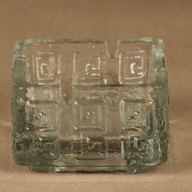 Riihimäen lasi Taalari tuhka-astia, kirkas, suunnittelija Tamara Aladin,