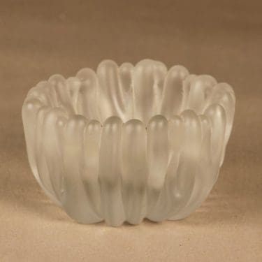 Iittala Jäkälä taidelasi, signeerattu, suunnittelija Tapio Wirkkala, signeerattu, signeerattu