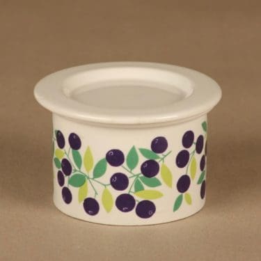 Arabia Pomona Blueberry jar with lid designer Raija Uosikkinen