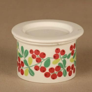 Arabia Pomona Cowberry jar with lid designer Raija Uosikkinen