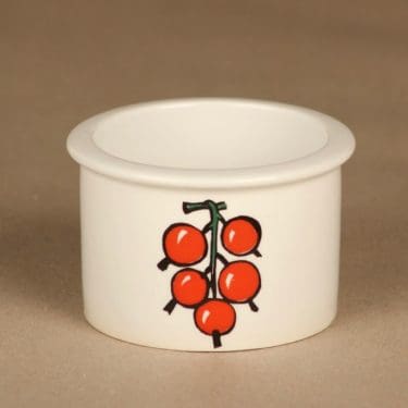 Arabia Tutti Frutti purnukka, Viinimarja, suunnittelija Ulla Procope, Viinimarja, serikuva, viinimarja, retro