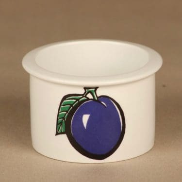 Arabia Tutti Frutti purnukka, Luumu, suunnittelija Ulla Procope, Luumu, serikuva, luumu, retro