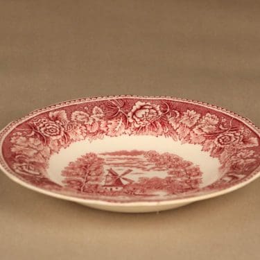 Arabia Maisema aamiaislautanen, punainen, suunnittelija , kuparipainokoriste