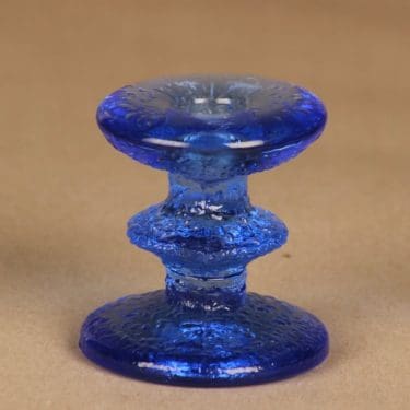 Nuutajärvi Festivo candle holder, blue designer Timo Sarpaneva