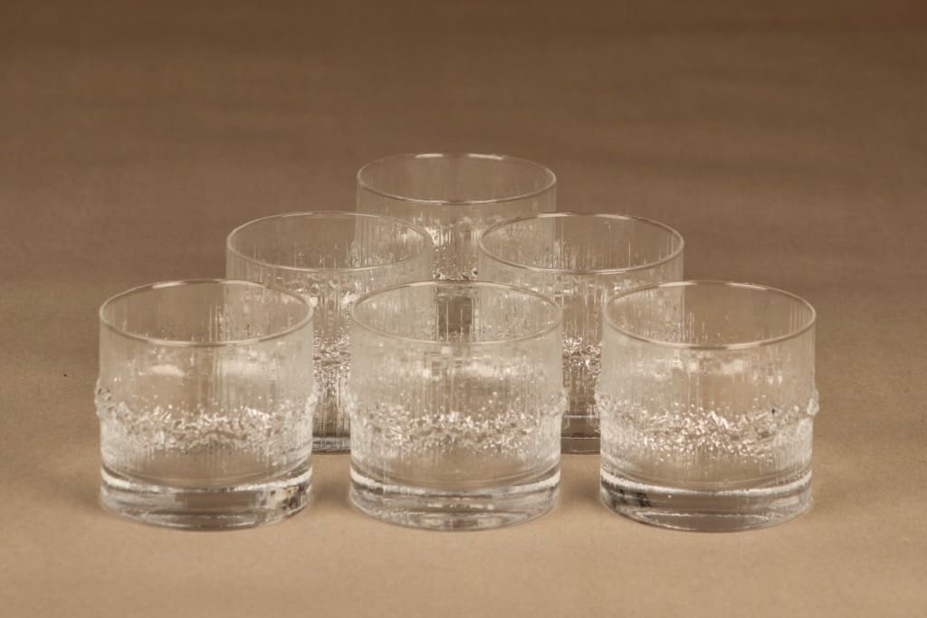 Iittala Niva lasi, 18 cl, 6 kpl, suunnittelija Tapio Wirkkala, 18 cl