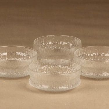 Iittala Paadar jälkiruokakulho, kirkas, 4 kpl, suunnittelija Tapio Wirkkala,