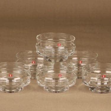 Iittala Pisaranrengas annoskulho, 25 cl, 6 kpl, suunnittelija Timo Sarpaneva, 25 cl