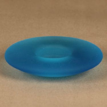 Iittala Nappi kynttilälyhty, mattasininen, suunnittelija Markku Salo,