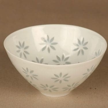 Arabia FK riisiposliini, kulho, suunnittelija Friedl Holzer-Kjellberg, kulho, signeerattu