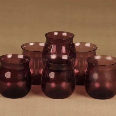 Kumela lasi, lila, 6 kpl, suunnittelija ,