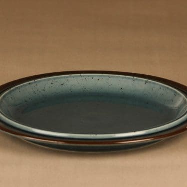 Arabia Meri tarjoilulautanen, turkoosi, ruskea, suunnittelija Ulla Procope,