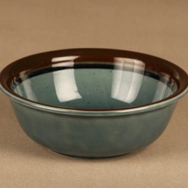 Arabia Meri aamiaiskulho, turkoosi, ruskea, suunnittelija Ulla Procope,